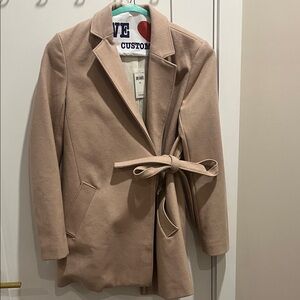 Banana Republic Light Pink Short Belted Trench Coat